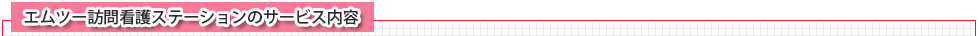 エムツー訪問看護ステーションのサービス内容